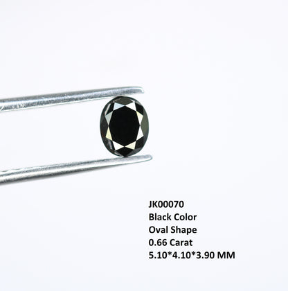 0.66 CT Natural Oval Black Diamond for Proposal Ring, Oval Black Diamond, Gift for Sister or Wife, Gold Ring