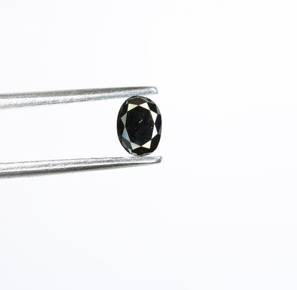 0.29 CT Fancy Oval Black Rustic Diamond for Statement Jewelry, Pendant, Gift for Her, Wedding Gift, Gold Ring