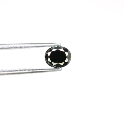 0.66 CT Natural Oval Black Diamond for Proposal Ring, Oval Black Diamond, Gift for Sister or Wife, Gold Ring