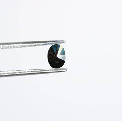 0.29 CT Fancy Oval Black Rustic Diamond for Statement Jewelry, Pendant, Gift for Her, Wedding Gift, Gold Ring
