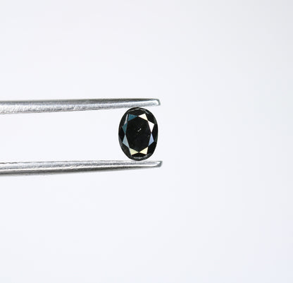 0.29 CT Fancy Oval Black Rustic Diamond for Statement Jewelry, Pendant, Gift for Her, Wedding Gift, Gold Ring