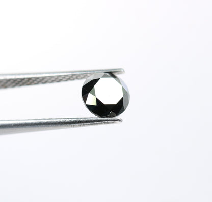 1.95 CT Black Round Brilliant Cut Natural Diamond | Ideal for Wedding Ring | Gift for Girlfriend or Wife | Custom Gold Ring Setting