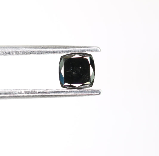 0.32 CT Cushion Shape Loose Black Diamond for Statement Jewelry, Gift for Girlfriend or Wife, Gold Ring Gemstone