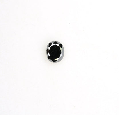 0.29 CT Oval Rustic Black Diamond for Engagement Ring, Oval Black Diamond, Christmas Gift, Gold Ring