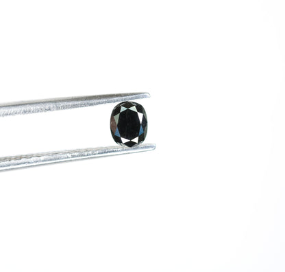 0.35 CT Loose Oval Black Natural Diamond for Engagement Ring, Anniversary Gift, Gift for Girlfriend or Wife, Gold Ring