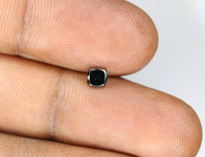 0.32 CT Cushion Shape Loose Black Diamond for Statement Jewelry, Gift for Girlfriend or Wife, Gold Ring Gemstone