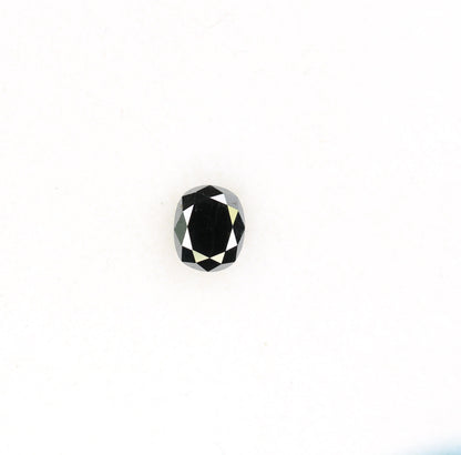 0.35 CT Loose Oval Black Natural Diamond for Engagement Ring, Anniversary Gift, Gift for Girlfriend or Wife, Gold Ring