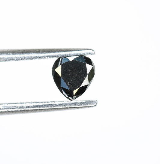 0.29 CT Natural Heart Shape Polished Black Color Diamond For Statement Jewelry | Gift For Girl Friend | Gift For Wife | Gift For Sister