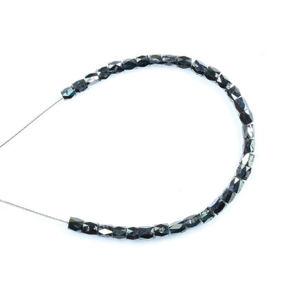 Elegant Black Diamond Beads | High-Quality Faceted Loose Gems for Vintage Crystal Necklaces | Artisan Craft Supplies Unique Jewelry Making