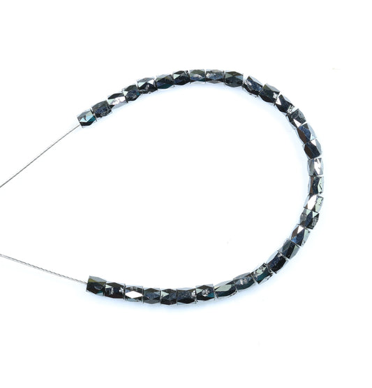 Elegant Black Diamond Beads | High-Quality Faceted Loose Gems for Vintage Crystal Necklaces | Artisan Craft Supplies Unique Jewelry Making