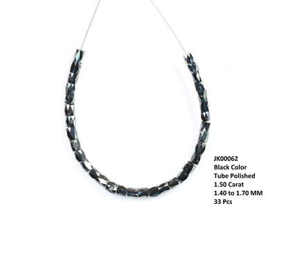 Elegant Black Diamond Beads | High-Quality Faceted Loose Gems for Vintage Crystal Necklaces | Artisan Craft Supplies Unique Jewelry Making