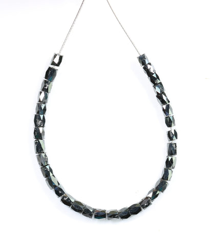 Elegant Black Diamond Beads | High-Quality Faceted Loose Gems for Vintage Crystal Necklaces | Artisan Craft Supplies Unique Jewelry Making
