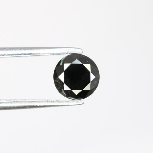 0.68 CT Antique Black Round Brilliant Diamond | Stunning Proposal Ring | Round Wedding Band | Gemstone Ring | Custom Gold Setting