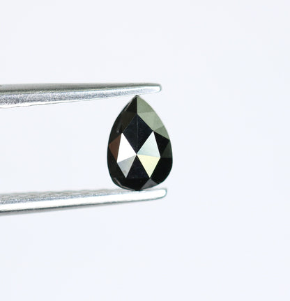 0.42 CT Pear Shape Black Rustic Diamond for Wedding Ring Perfect Proposal Ring | Ideal Gift for Wife Anniversary Gift for Gold Ring Designs