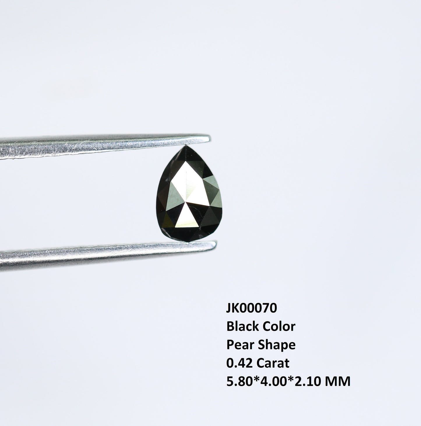 0.42 CT Pear Shape Black Rustic Diamond for Wedding Ring Perfect Proposal Ring | Ideal Gift for Wife Anniversary Gift for Gold Ring Designs