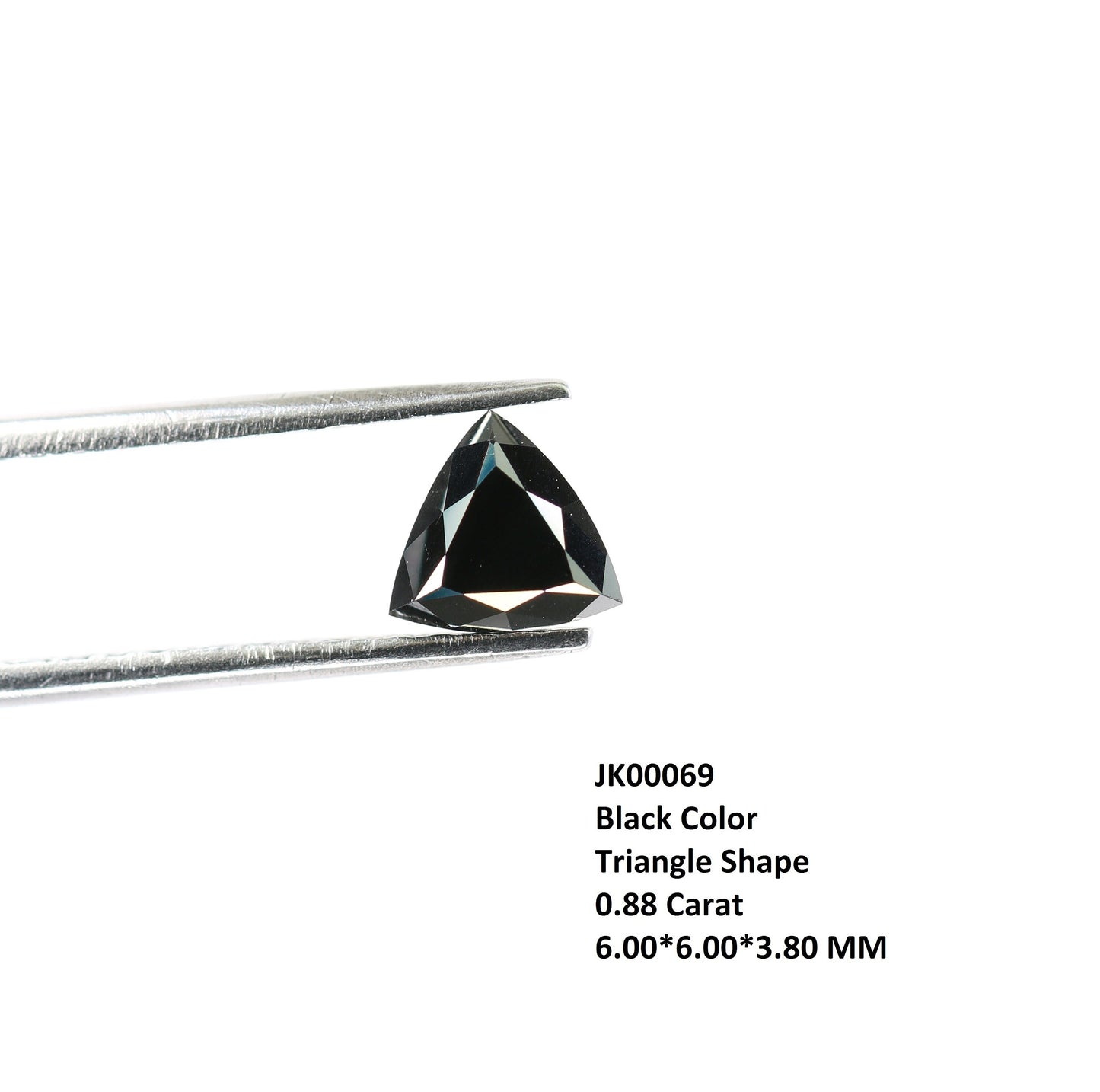 0.88 CT Triangle Shape Fancy Black Color Diamond For Wedding Ring | Proposal Ring | Classy Black DiamondFor Gold Ring Diamonds