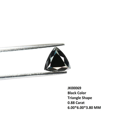 0.88 CT Triangle Shape Fancy Black Color Diamond For Wedding Ring | Proposal Ring | Classy Black DiamondFor Gold Ring Diamonds