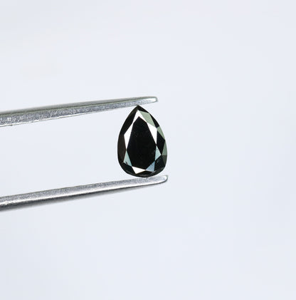 0.42 CT Pear Shape Black Rustic Diamond for Wedding Ring Perfect Proposal Ring | Ideal Gift for Wife Anniversary Gift for Gold Ring Designs