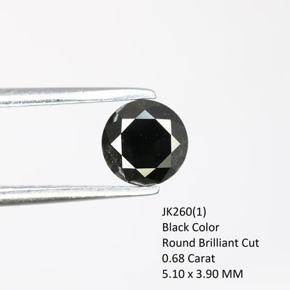 0.68 CT Antique Black Round Brilliant Diamond | Stunning Proposal Ring | Round Wedding Band | Gemstone Ring | Custom Gold Setting