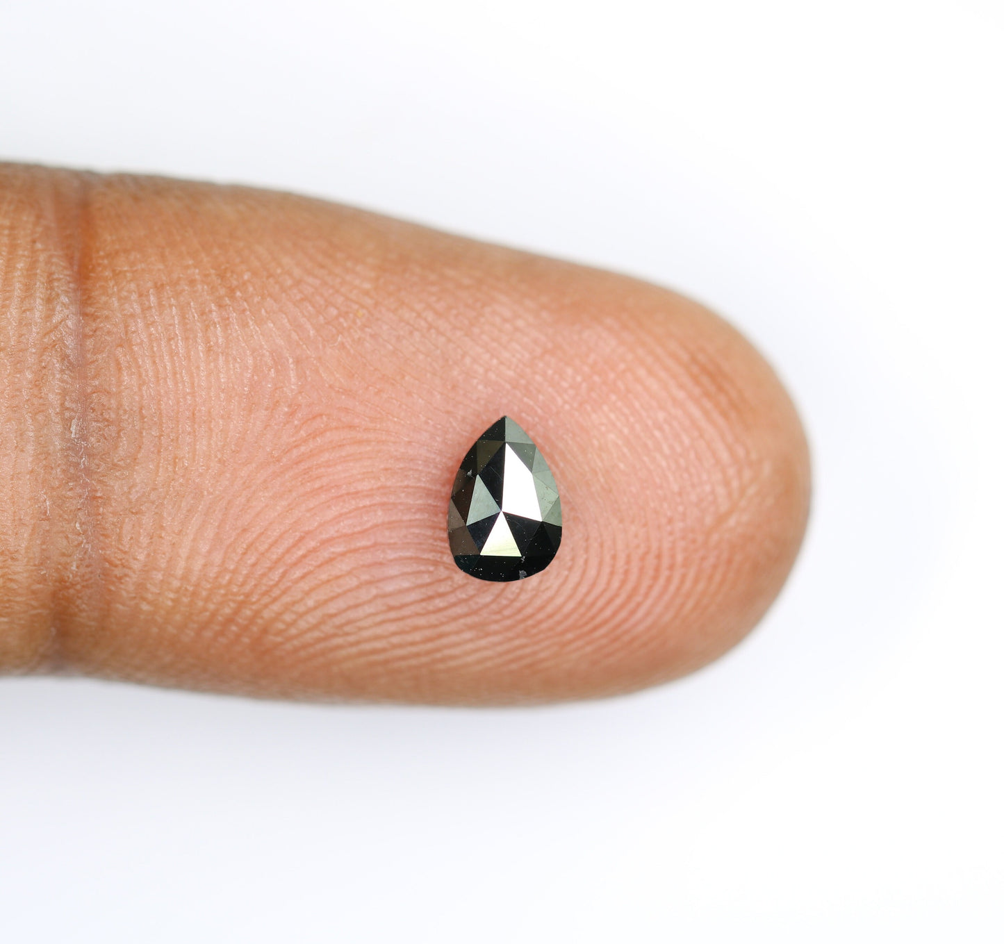 0.42 CT Pear Shape Black Rustic Diamond for Wedding Ring Perfect Proposal Ring | Ideal Gift for Wife Anniversary Gift for Gold Ring Designs