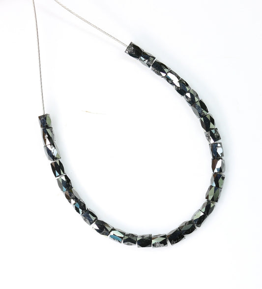 Stunning Black Diamond Beads | AAA Quality Faceted Loose Gems for Retro Crystal Necklaces | Unique Craft Beads for Jewelry Making Supplies