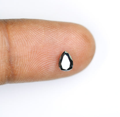 0.42 CT Pear Shape Black Rustic Diamond for Wedding Ring Perfect Proposal Ring | Ideal Gift for Wife Anniversary Gift for Gold Ring Designs