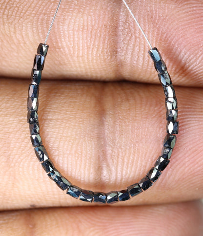 Stunning Black Diamond Beads | AAA Quality Faceted Loose Gems for Retro Crystal Necklaces | Unique Craft Beads for Jewelry Making Supplies