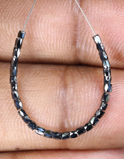 Stunning Black Diamond Beads | AAA Quality Faceted Loose Gems for Retro Crystal Necklaces | Unique Craft Beads for Jewelry Making Supplies