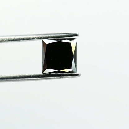 1.78 CT Fancy Black Princess Cut Diamond For Jewelry Making | Gift for Girl Friend | Gift For Wife | Anniversary GiftFor Gold Ring Diamonds