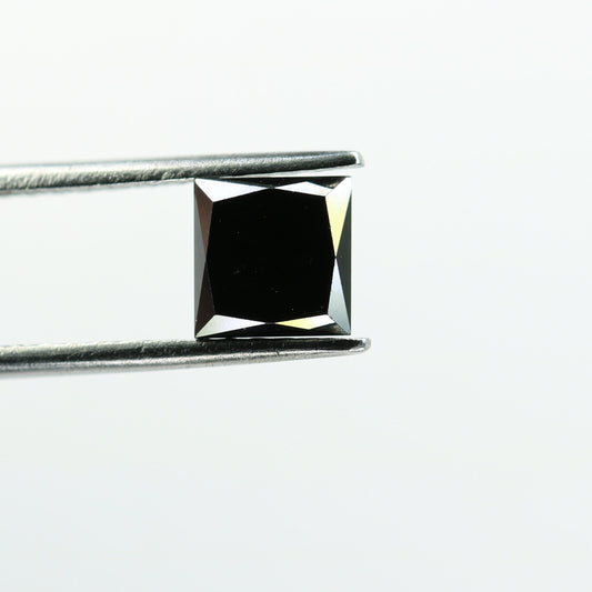 1.78 CT Fancy Black Princess Cut Diamond For Jewelry Making | Gift for Girl Friend | Gift For Wife | Anniversary GiftFor Gold Ring Diamonds