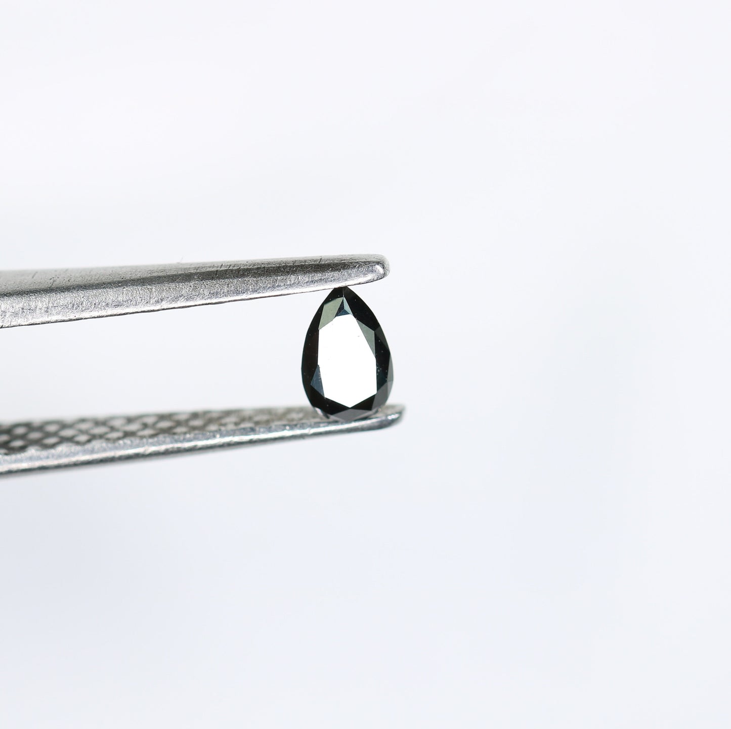 0.19 CT Pear Cut Natural Black Diamond, Loose Rose Cut Gemstone for Wedding Jewelry, Engagement Ring, Anniversary Gift for Her