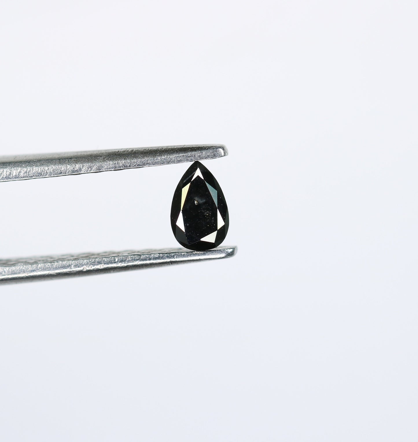 0.19 CT Pear Cut Natural Black Diamond, Loose Rose Cut Gemstone for Wedding Jewelry, Engagement Ring, Anniversary Gift for Her