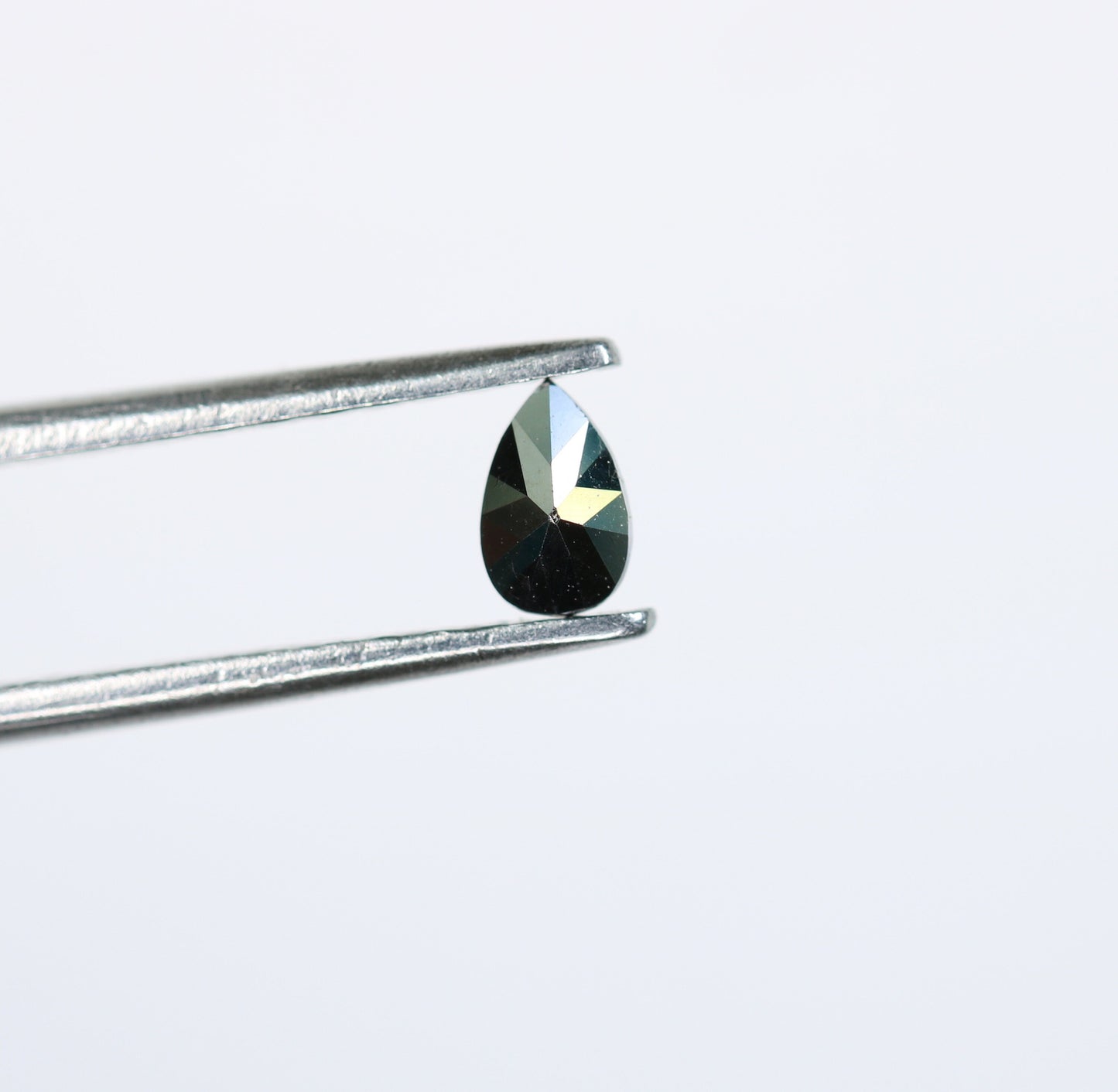 0.19 CT Pear Cut Natural Black Diamond, Loose Rose Cut Gemstone for Wedding Jewelry, Engagement Ring, Anniversary Gift for Her