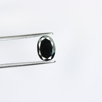 0.75 CT Fancy Oval Black Loose Diamond for Engagement Ring, Wedding Jewelry, Gift for Girlfriend, Gold Ring