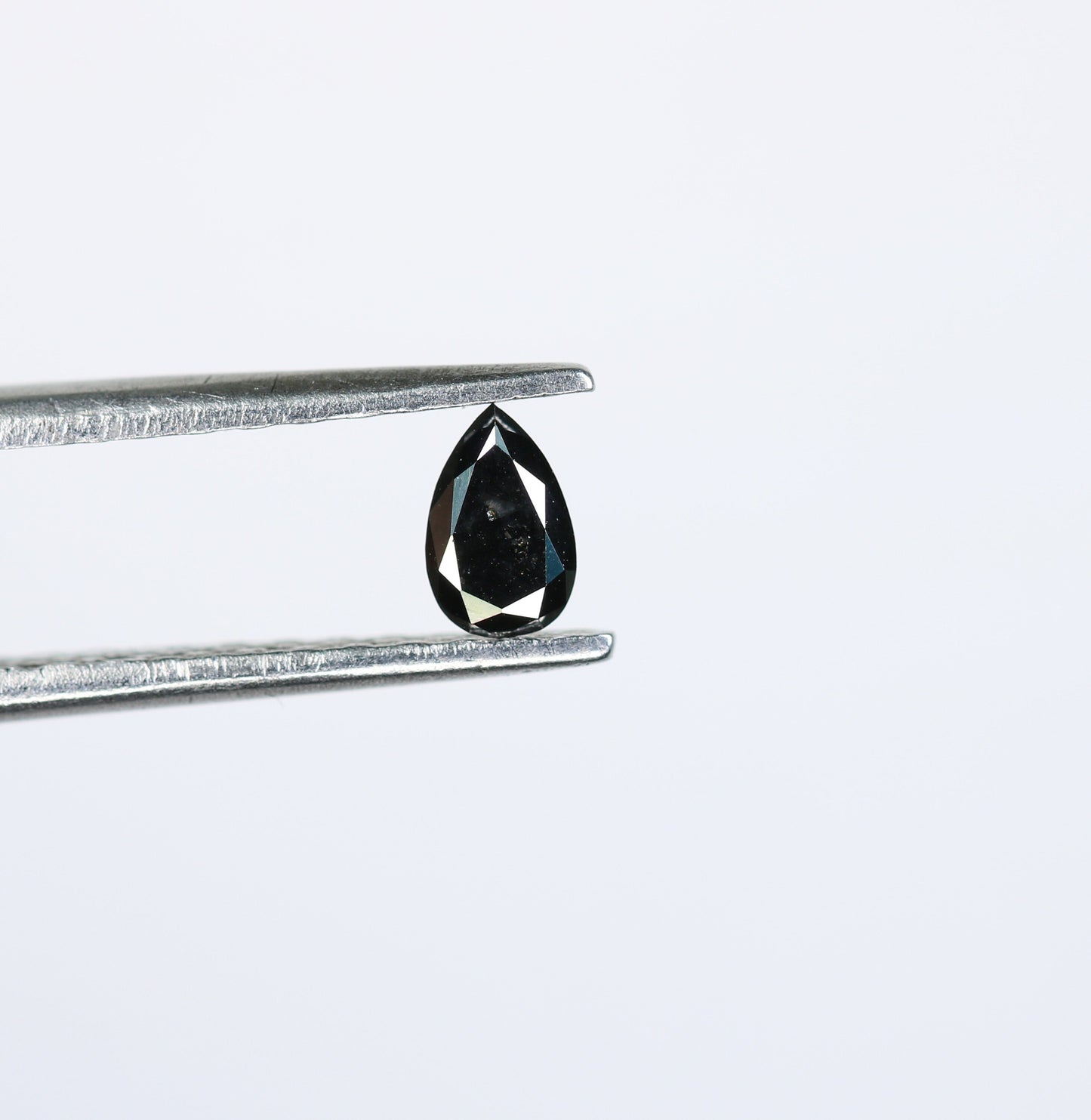 0.19 CT Pear Cut Natural Black Diamond, Loose Rose Cut Gemstone for Wedding Jewelry, Engagement Ring, Anniversary Gift for Her