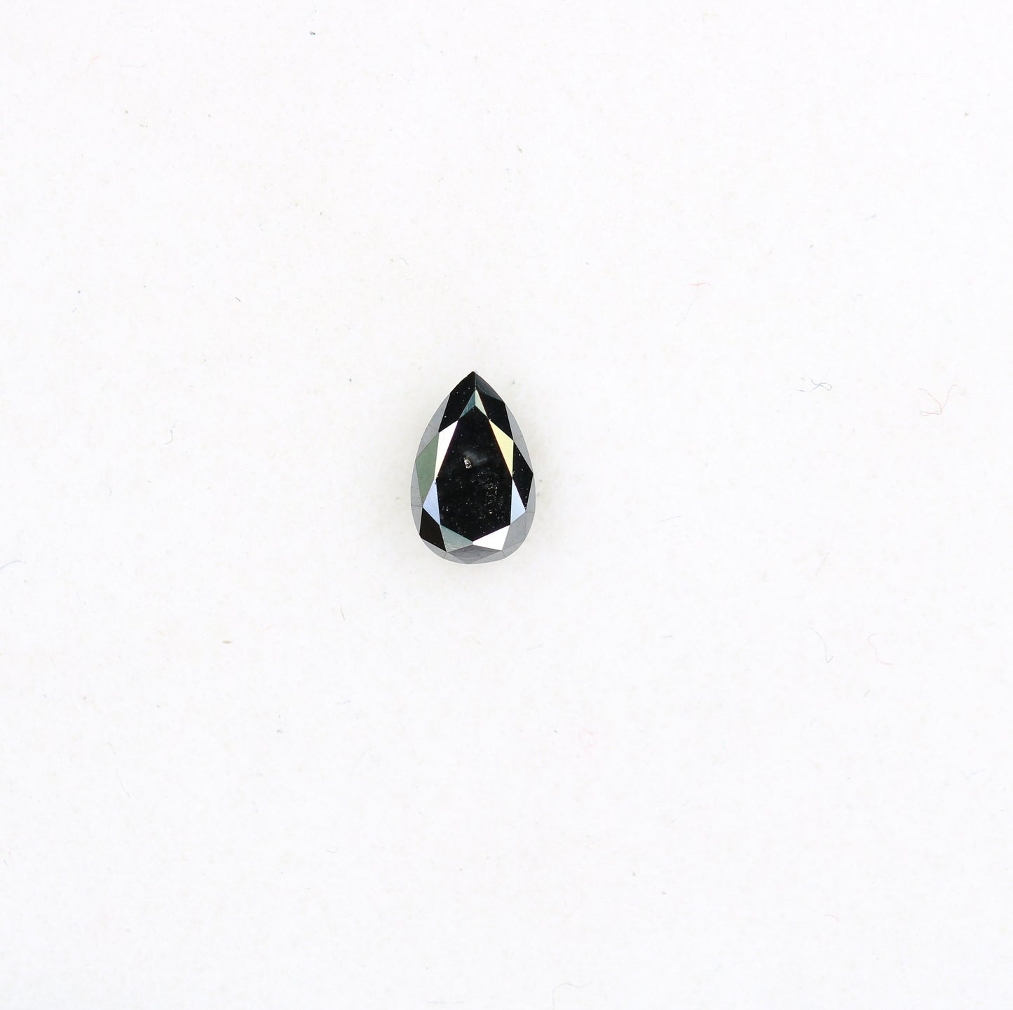 0.19 CT Pear Cut Natural Black Diamond, Loose Rose Cut Gemstone for Wedding Jewelry, Engagement Ring, Anniversary Gift for Her
