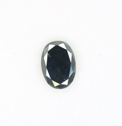 0.75 CT Fancy Oval Black Loose Diamond for Engagement Ring, Wedding Jewelry, Gift for Girlfriend, Gold Ring