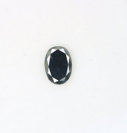 0.75 CT Fancy Oval Black Loose Diamond for Engagement Ring, Wedding Jewelry, Gift for Girlfriend, Gold Ring