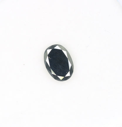 0.75 CT Fancy Oval Black Loose Diamond for Engagement Ring, Wedding Jewelry, Gift for Girlfriend, Gold Ring