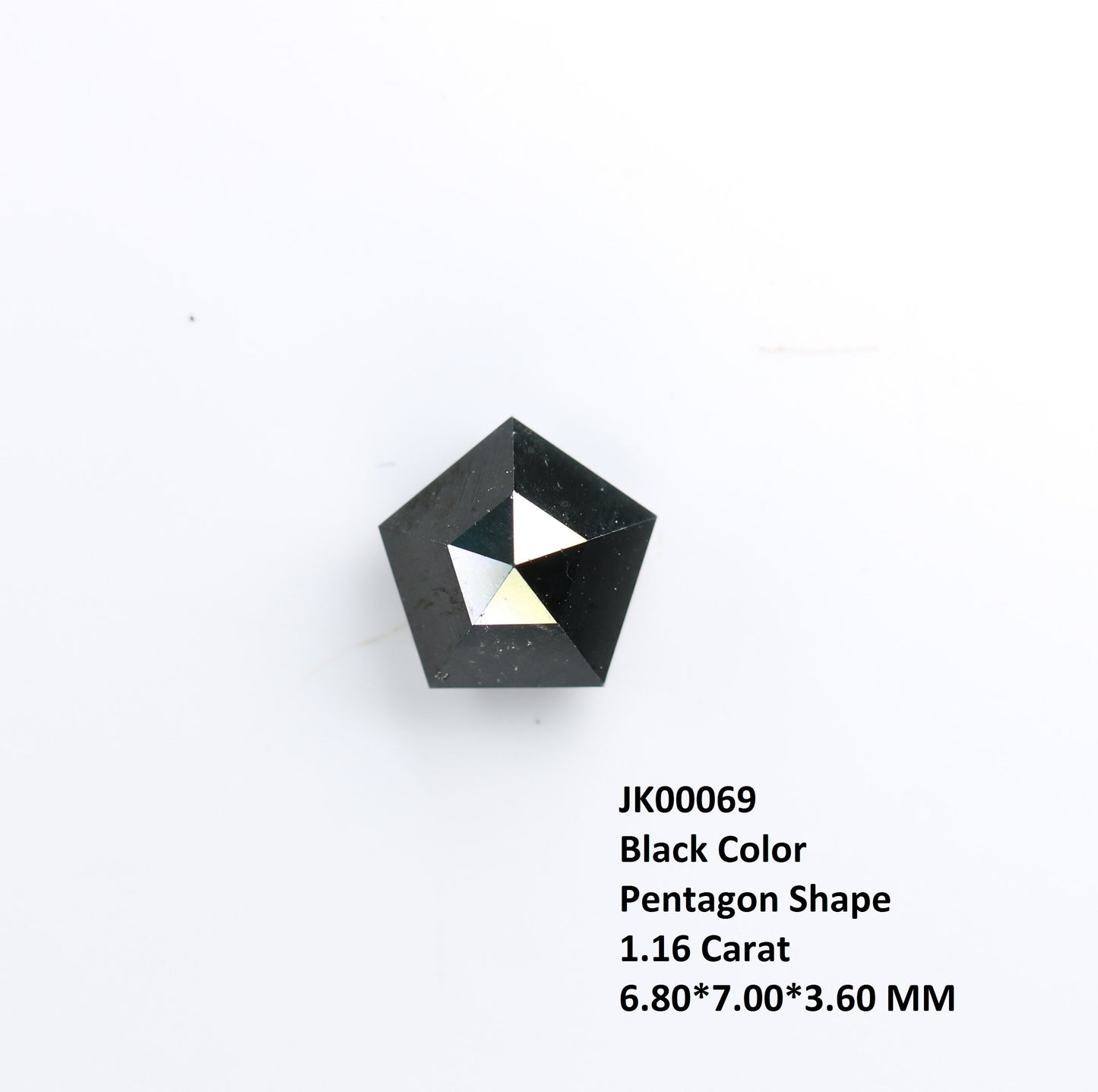 1.16 CT Salt and Pepper Unique Loose Diamond, Shield Cut for Handmade Necklace Pendant, Fancy Diamond Engagement Gold Ring For Women