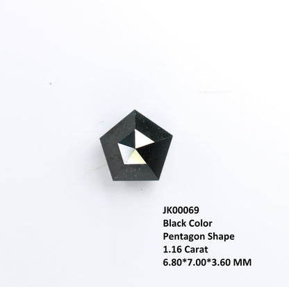 1.16 CT Salt and Pepper Unique Loose Diamond, Shield Cut for Handmade Necklace Pendant, Fancy Diamond Engagement Gold Ring For Women