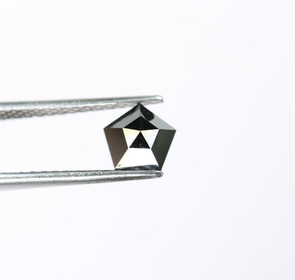 1.16 CT Salt and Pepper Unique Loose Diamond, Shield Cut for Handmade Necklace Pendant, Fancy Diamond Engagement Gold Ring For Women