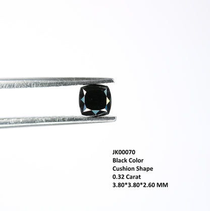 0.32 CT Fancy Cushion Black Loose Diamond for Wedding Jewelry, Pendant, Gift for Her, Gold Ring