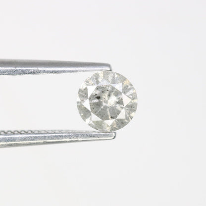 0.38 CT Rustic Salt and Pepper Loose Round Brilliant Diamond | Ideal for Wedding, Proposal Ring, or Multiple Occasions | Fancy Color Diamond