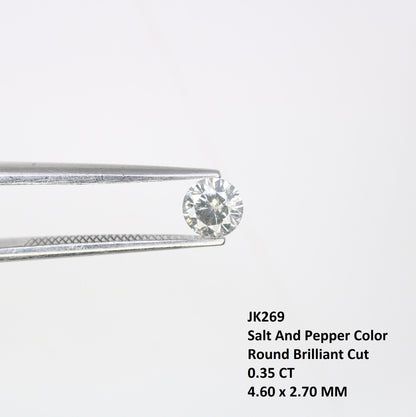 0.35 CT Natural Rustic Salt and Pepper Brilliant Cut Diamond | Perfect for Wedding Ring, Proposal Ring, or Jewelry Making | Wholesale Price