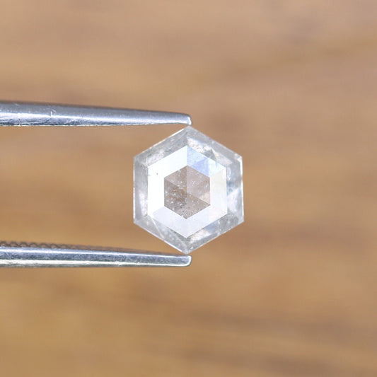 0.85 CT Salt and Pepper Hexagon Cut - Natural Loose Hexagon Shape -Unique Diamond for Ring - Special Gift for Her - Wholesaler of Diamond