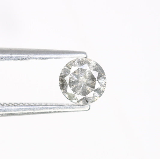 0.39 CT Brilliant Cut Loose Salt and Pepper Diamond | Ideal for Statement Jewelry, Custom Rings, Prong Pendants, or Halo Rings