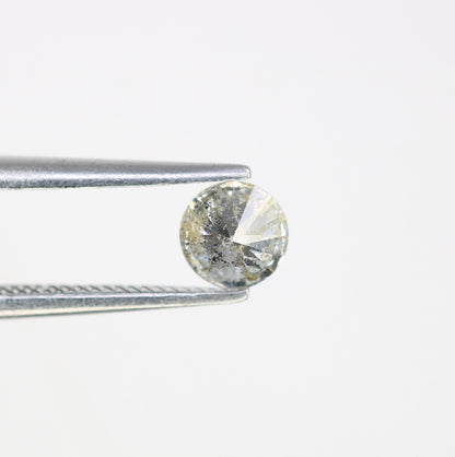 0.38 CT Rustic Salt and Pepper Brilliant Cut Diamond | Ideal for Wedding or Engagement Ring | Custom Jewelry Design