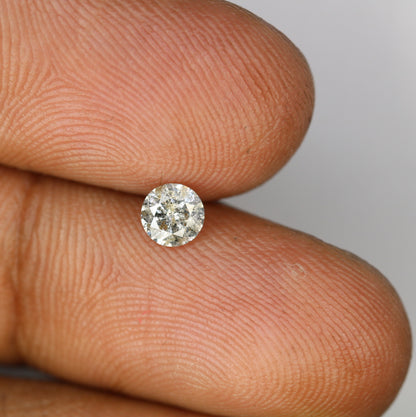 0.38 CT Rustic Salt and Pepper Brilliant Cut Diamond | Ideal for Wedding or Engagement Ring | Custom Jewelry Design