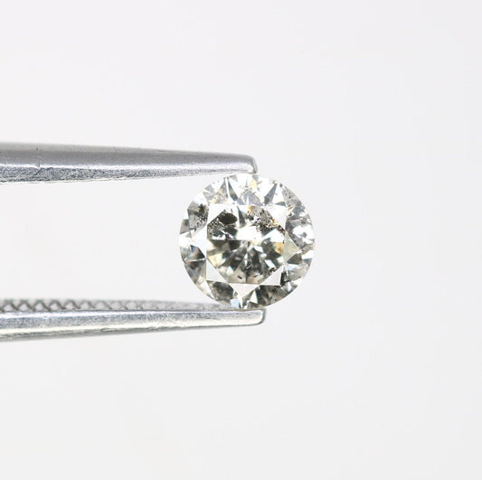 0.38 CT Natural Salt and Pepper Brilliant Cut Loose Diamond | Perfect for Proposal Ring, Diamond Pendant, or Gift for Her | Custom Gold Ring